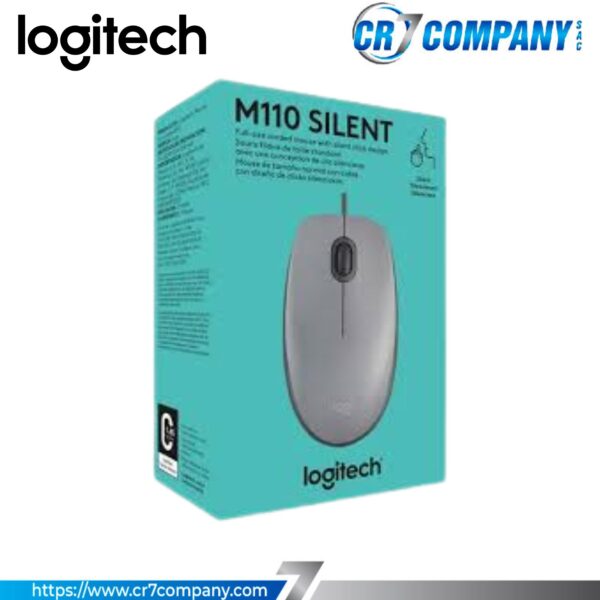 MOUSE LOGITECH M110 SILENT OPTICO USB SILVER (910-006757