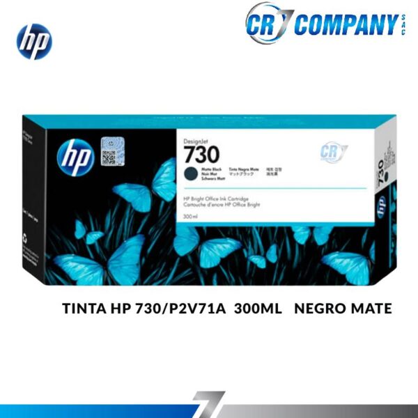 TINTA HP P2V71A (730) MATE BLACK P/ DESIGNJET INK 300M