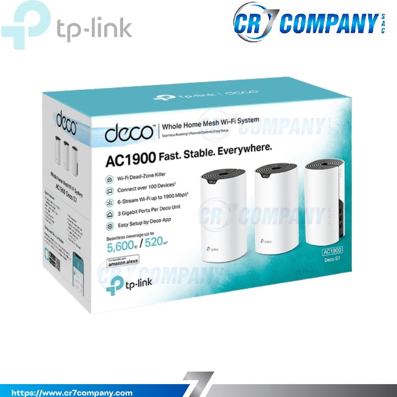 SISTEMA WIFI MESH TP-LINK DECO S7 AC1900 PACK 3-1