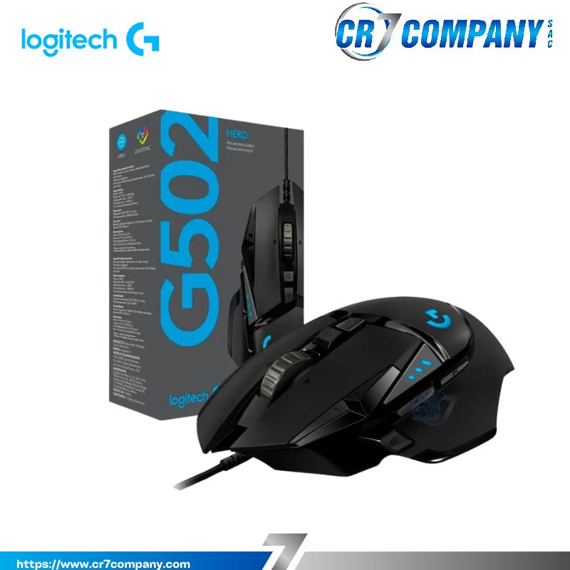 MOUSE LOGITECH G502 HERO 16000 DPI RGB BLACK (910-005469)-P-1